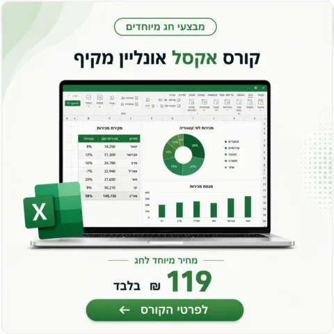 קורס אקסל אונליין